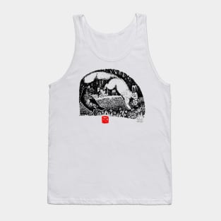 Urban Wildlife - Squirrel and Crow Tank Top